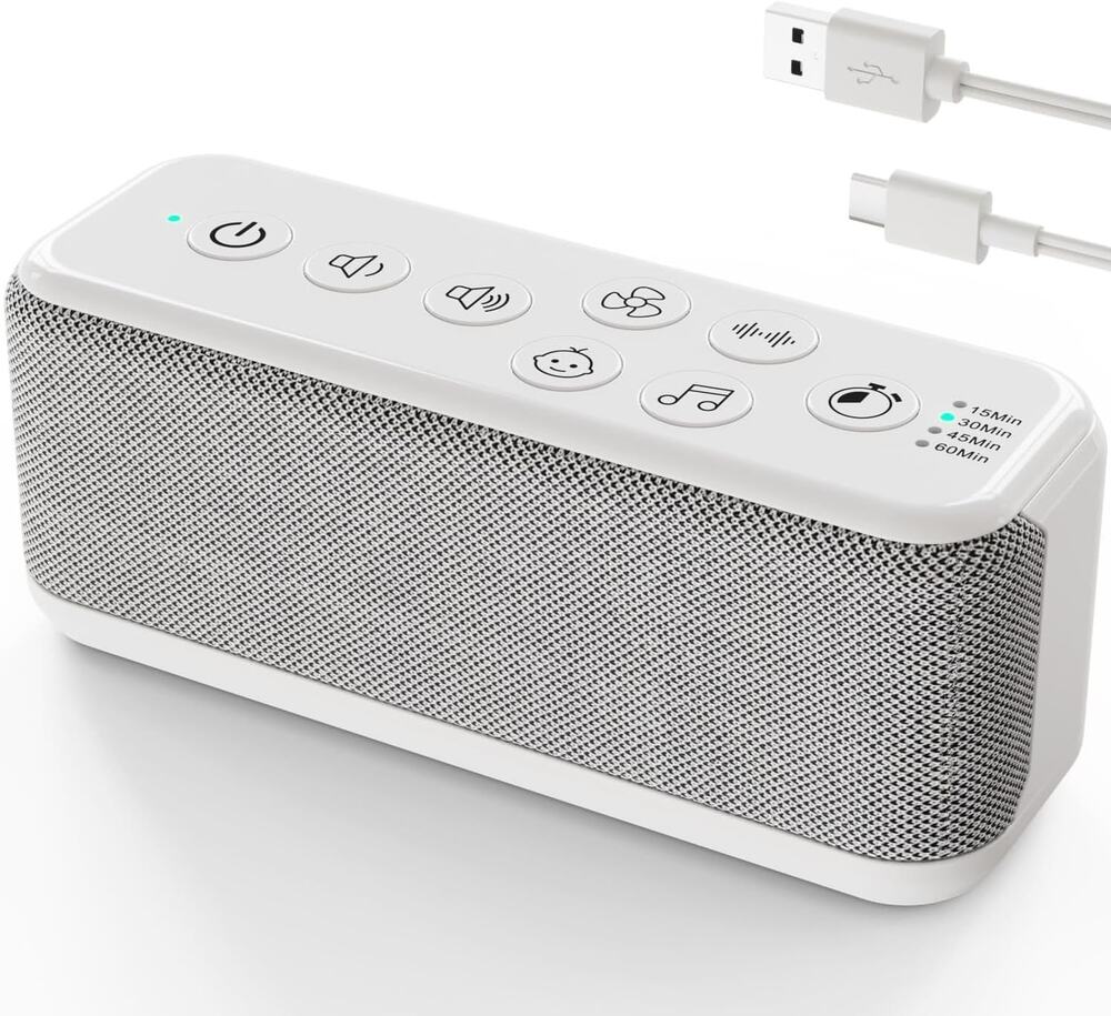 New OnLyee White Noise Machine, Sound Machine For Sleep & Focus